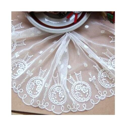 1yard/lot Width:13cm Net embroidery Water jade dots badge lace Handmade cotton Sewing Accessories Decorative (ss-2040)