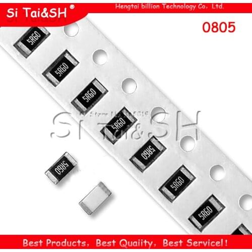 100Pcs 0805 SMD 1/8W 0R ~ 10M chip resistor 0 10R 100R 220R 330R 470R 1K 4.7K 10K 47K 100K 0 10 100 330 470 ohm