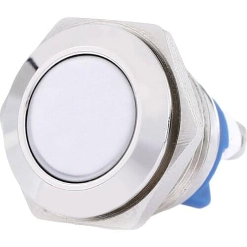 16mm 12V Auto Push Button Switch Aluminum Alloy Power Button Start Button Switch Metal ON / OFF Switch Car Accessories