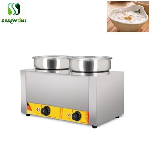 2 cylinders electric chocolate warming machine sauce heating machine jam heater machine stainless steel food insulation pot 7L*2