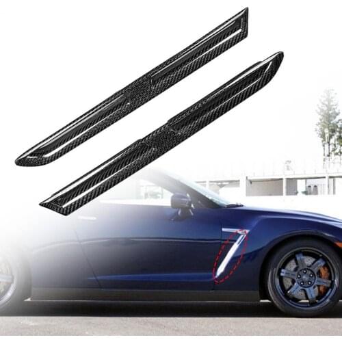 2Pcs Air Outlet Cover Carbon Fiber Fender Side Air Vent Trim for Nissan GT-R35 2008 2009 2010 2011 2012 2013 2014 2015 2016