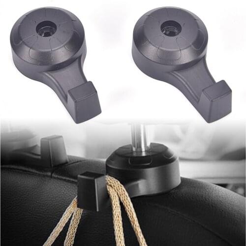 2pcs New Double Auto Car Back Seat Headrest Hanger Holder Hooks Clips For Bag Purse Cloth Grocery Holder Accessories