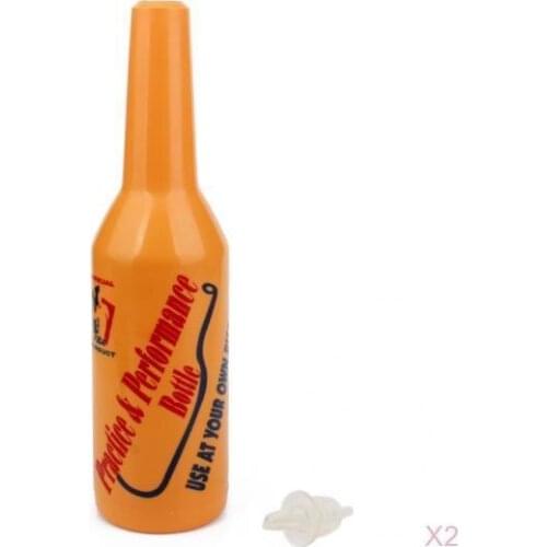 2-Pack of Practice Bar Pub Bottle Cocktail Shaker Flair Bartending Bartender Plastic - Orange - 8 x 29cm