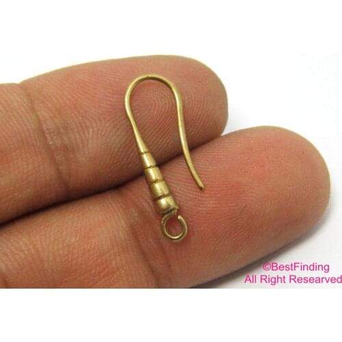 30pcs Brass Earrings hooks 20.5mm Raw brass findings Ear wires R241