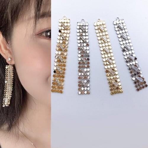 2019New 50pcs Exaggerated mesh Sheet Rhinestones button for DIY earring Pendants accessories FY77-FY78