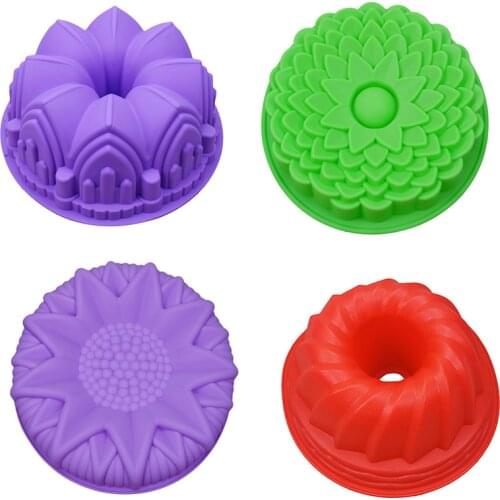3D Shape Random Color Silicone Cake Mold DIY Baking Dessert Mousse Cake Kitchen Baking Tools Art Cake Baking Tray Tool Model