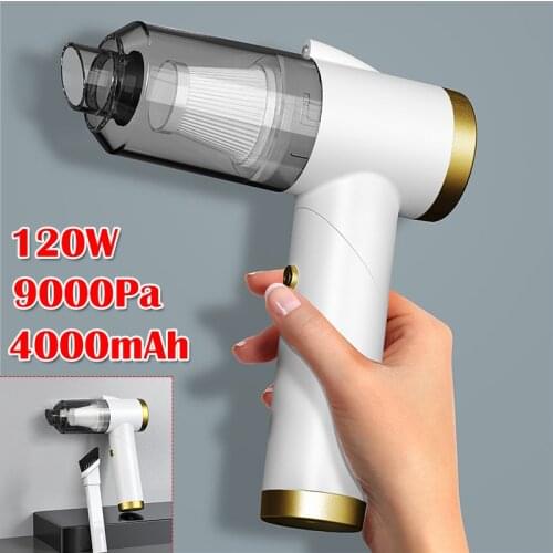 9000Pa Mini Car Vacuum Cleaner 120W 4000mAh Rechargeable Handheld Foldable Wireless Vacuum Cleaner Dust Removal Clean Tool