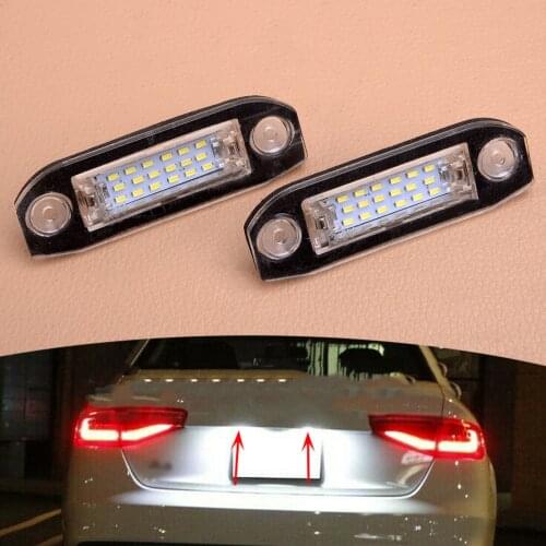 2Pcs Car LED License Plate Number Light 30753839 30634190 Fit for Volvo C30 C70 S40 S60 V60 XC60 V70 XC70 S80 2011 2012 2013