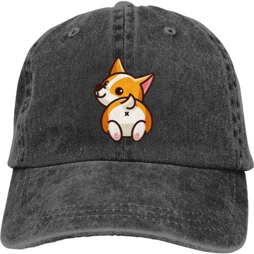 Corgi,dog Baseball Cap cowboy hat Peaked cap Cowboy Bebop Hats Men and women hats