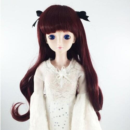 BJD sd 1/3 1/4 1/6 1/8 ye Luoli 60cm toy doll high temperature fiber wig with long curly hair doll wig doll accessories