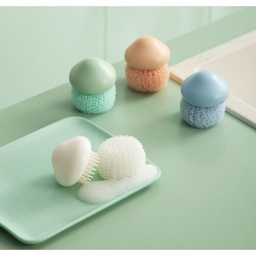 Creative Cloud Household Washing Pot Brush Kitchen Cleaning Brush Decontamination Cleaning Ball Pot Brush Kitchen Cleaning Brush