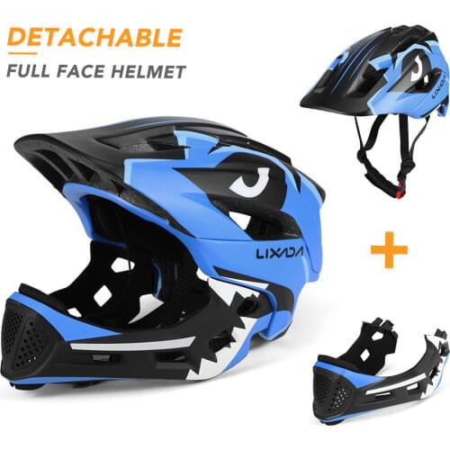 Lixada Motorcycle Children Helmet Kids Detachable Full Face Helmet Children Sports Safety Helmet for Cycling Skateboarding