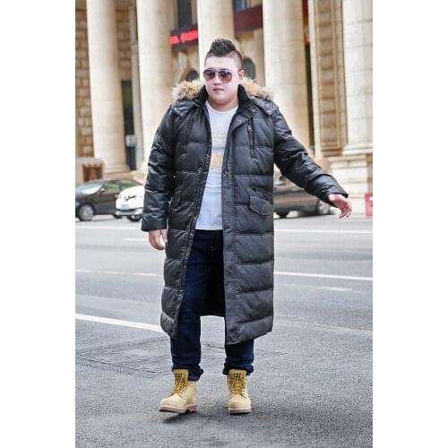 Obrix Long Winter Parka For Men Hooded Warm Solid Color Regular Fit Male Coat