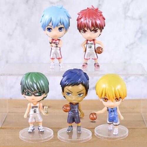 Kuroko No Basket Kuroko Tetsuya Kagami Taiga Midorima Shintaro Kise Ryota Aomine Daiki Q Version Toys Figures 5pcs/set