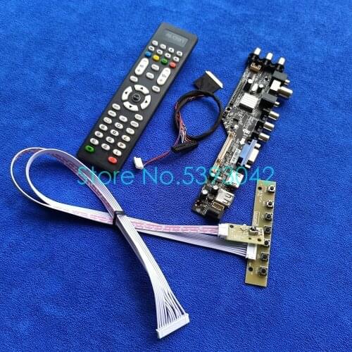 Fit LTN156AT02-C01/C04/C07/C10 40Pin LVDS 1366*768 DVB-C/T LCD screen VGA USB signal digital 3663 controller drive card kit