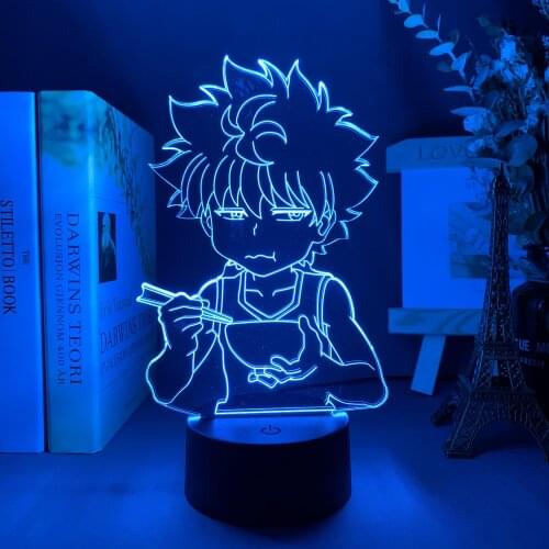 Hunter X Hunter Killua Led Light for Kids Bedroom Decor Hxh Led Night Light Anime Gift Acrylic Neon 3d Lamp Killua Cute