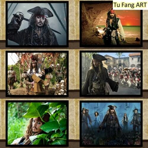 Marvel Canvas Painting Pirates of The Caribbean Movie Wall Art Posters and Prints Room Decor Pictures for Gift Home Decoration