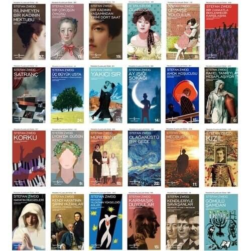 Stefan Zweig Books Modern Classics Series 24 Book Set Turkish Business Bank Culture Publications-Amok Runner Chess Clarissa