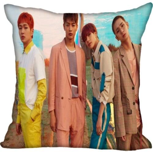 Korea-Pop SHINee Printing Square silk Satin Pillowcases 35x35cm,40x40cm One Side Printed Customize your image gift