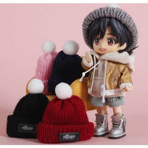 Ob11 doll sweater hat scarf round Molly 1/8 bjd jd doll P9 solid body GSC doll hat scarf doll accessories