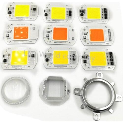 LED COB Chip 50W 30W 20W AC 220V 110V No need driver Smart IC bulb lamp For DIY LED Floodlight Spotlight