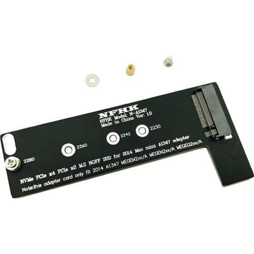 M key NVMe M2 SSD to For Apply Mac Mini 2014 A1347 MEGEN2 MEGEM2 MEGEQ2 Adapter Raiser PCI express NGFF 760P 600P Riser Card NEW