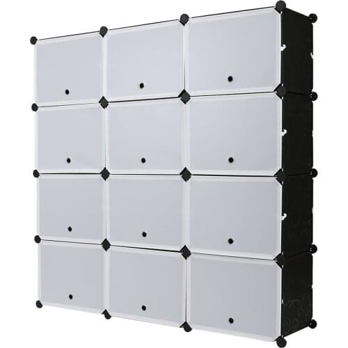 Modular Cube Storage Unit Portable Shoe Rack Organizer 48 Pair Tower Shelf Cabinet Expandable for Heels Boots Slippers 8 Tier