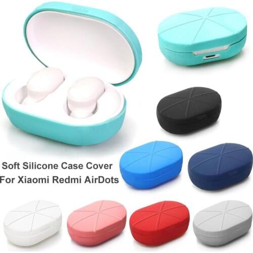 Soft Silicone Bluetooth Earphone Protective Case Cover for Xiaomi Redmi AirDots Wireless Headphone Protective Skin Accessories