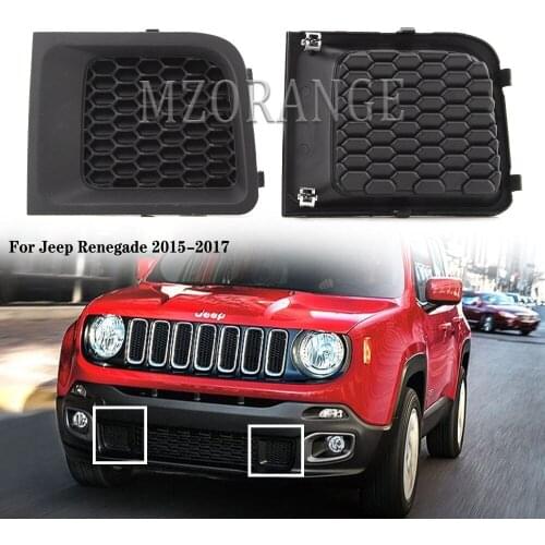 For Jeep Renegade 2015-2017 front Bumper Grille Grill Insert Bezel accessories Replacement Mesh Cover Trim Decal Car Exterior