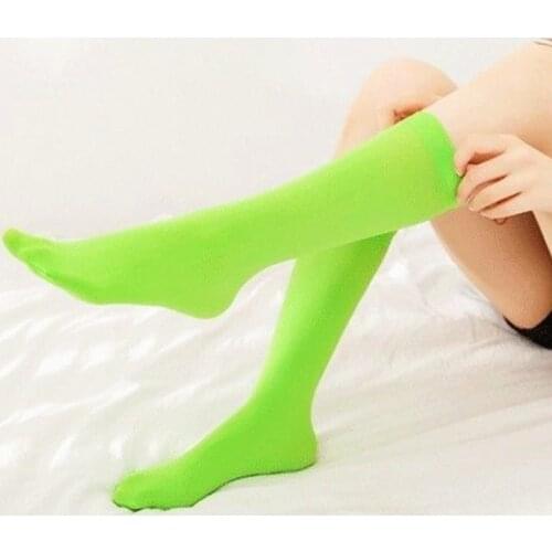 Neon Color Women Socks Summer Harajuku Short Nylon Sock Streetwear Japanese Mori Girl Elasticity Silk Stocks Female Hosiery