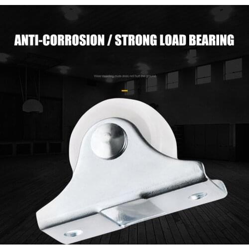 Newly White Rail Fixed Casters Small 1-Way Wheel Furniture Plastic Directional Wheel Wear-resistant