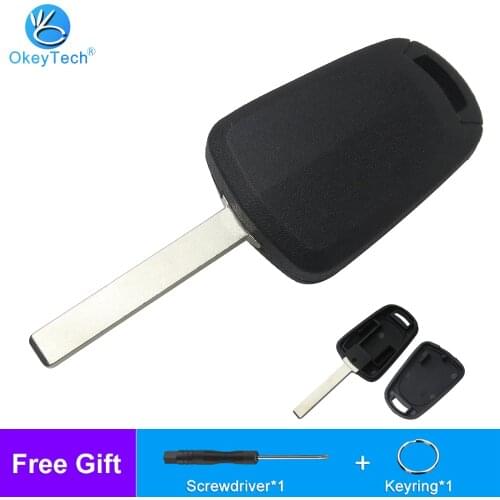 OkeyTech For Opel Vauxhall Replacement Transponder Car Key Shell Remote Fob Case Cover Uncut HU100 Blade No Button Accessories