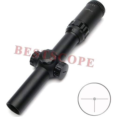 Millett 1-4x24 Mid Dot Sight Optics Riflescope 30mm Tube Diameter With Free Scope Mount Hunting Rifle Scope