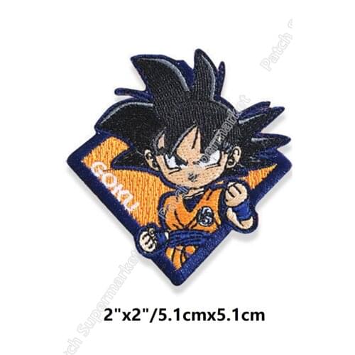 Dbz Goku Orange Patches for Backpack DIY Iron on Japanese Anime Cosplay FULL Embroidered for clothing DIY for NC
