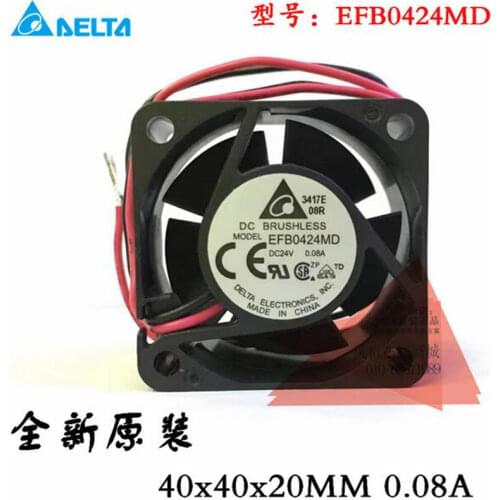 Original authentic Taida 4020 24V 0.08A 4CM EFB0424MD 2 line inverter fan