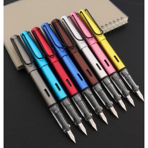High Quality Brand 1pc New Metal With Black EF Nib Gift Ink Pen Fountain Pen Stationery Student Office School Supplies