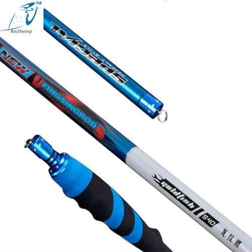 2018 New Carbon Long Fishing Rod 3.6m 4.5m 5.4m 6.3m 7.2m Super Hard Hand Rod Stream Rod Lake River