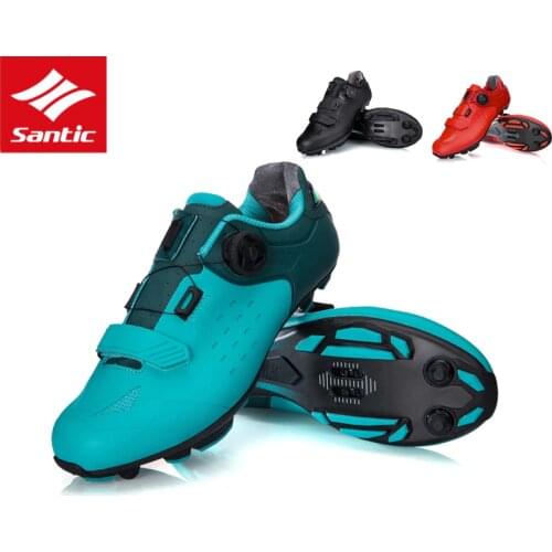 Santic Pro MTB Bike Cycling Shoes Ultralight Carbon Fiber Mountain Bike Shoes Breathable Anti-slip Sport Bicycle Auto-lock Shoes
