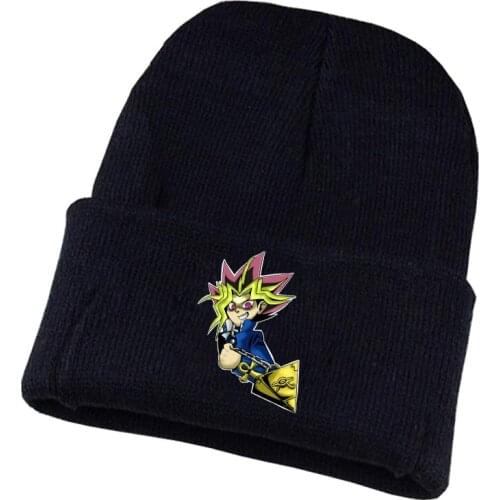 Anime Yu Gi Oh Knitted hat Cosplay hat Unisex Print Adult Casual Cotton hat teenagers winter Knitted Cap