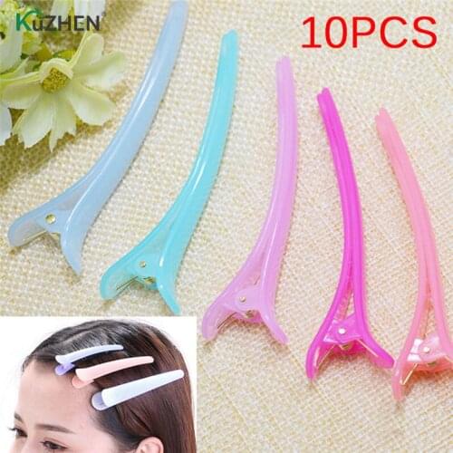 10Pcs Hair Clips Barrettes Headwear Plastic Hairdressing Clamp Salon Hair Styling Tool Hair Claw 7.5 cm*1 cm
