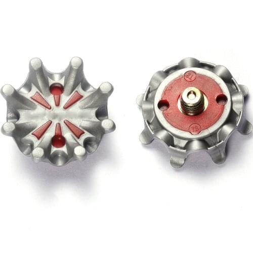 14 PCS Black&Gray Red&Gray Choose Softspikes PULSAR Small Metal Thread Golf Cleats Spikes For Footjoy Free Shipping