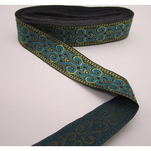 2 meters Ethnic Colorful Woven Pattern Jacquard Ribbon for DIY Craft Curtain Home Textile Clothing Decoration Accessories