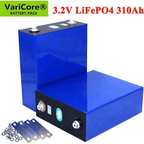 3.2V 310Ah LiFePO4 batteries DIY 4s 12V 24V 310AH Rechargeable battery pack for Electric car RV Solar Energy storage system