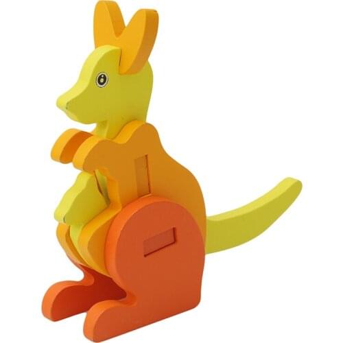 3D Cartoon Toys Wooden Animals Puzzle Toy Kids Early Learning Environmental Assemble Toys Educational Game Toys Gifts