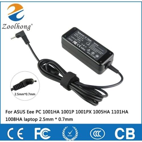 19V 2.1A 40W AC laptop power adapter charger for ASUS Eee PC 1001HA 1001P 1001PX 1005HA 1101HA 1008HA laptop 2.5mm * 0.7mm