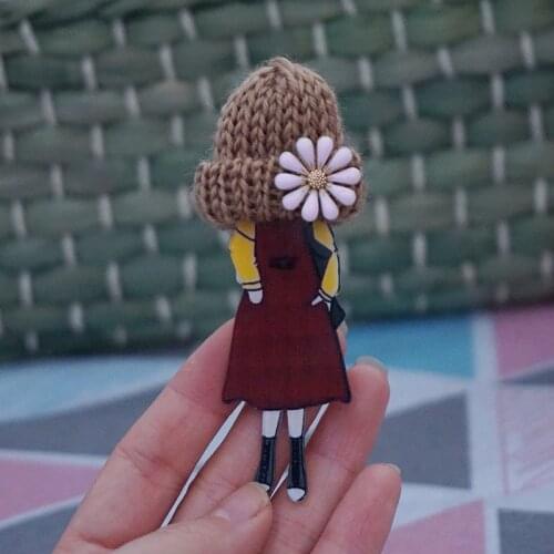 Model Cartoon Acrylic brooch cute Badges Pin Brooch Badges for Clothes accessories
