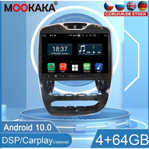 4+64GB Android10 Car Radio For Renault Clio 2017-2018 Carplay Player GPS MultimediaNavigation Head Unit Car Stereo WIFI DSP