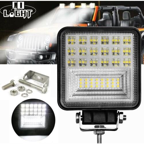 CO LIGHT 4.3 inch 63W LED Work Light 4x4 Offroad Led Light Bar Driving Lamp for SUV Truck SUV Trailer Boat 12V 24V 4WD Fog Light