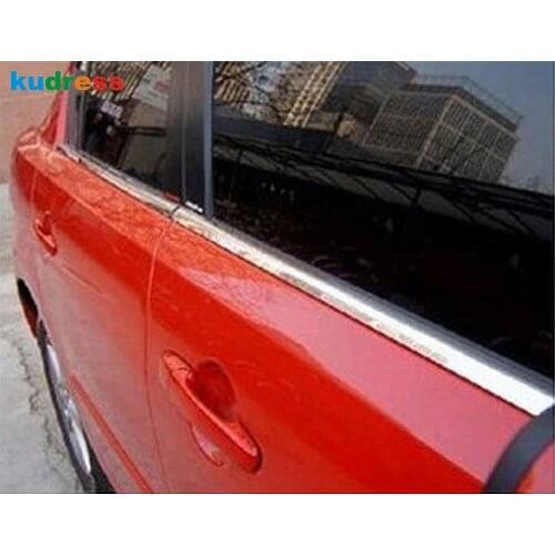 For Hyundai Verna Solaris 2010 2011 2012 Stainless Steel Bottom Window Trim Cover Decoration Strip Car Styling Accessories 4pcs