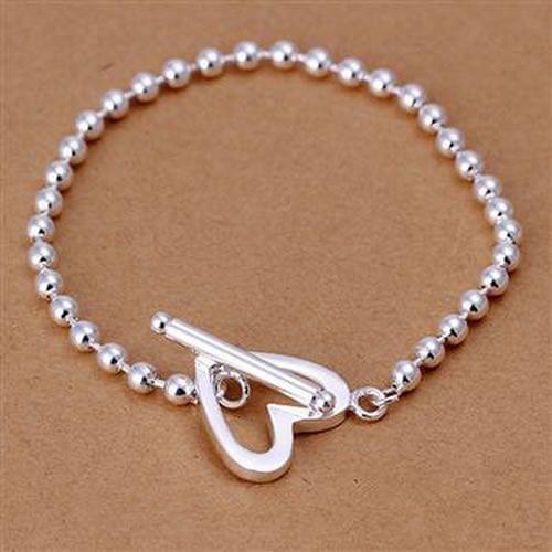 H173 925 Delicate Silver Color Bracelets For Women Charm Fashion Jewelry Heart Bracelet /agmaixta Aysajpza